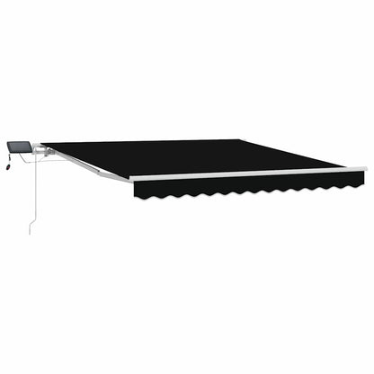 Tenda retrattile Nero 350 x 250 cm Tessuto e Alluminio | homemem39