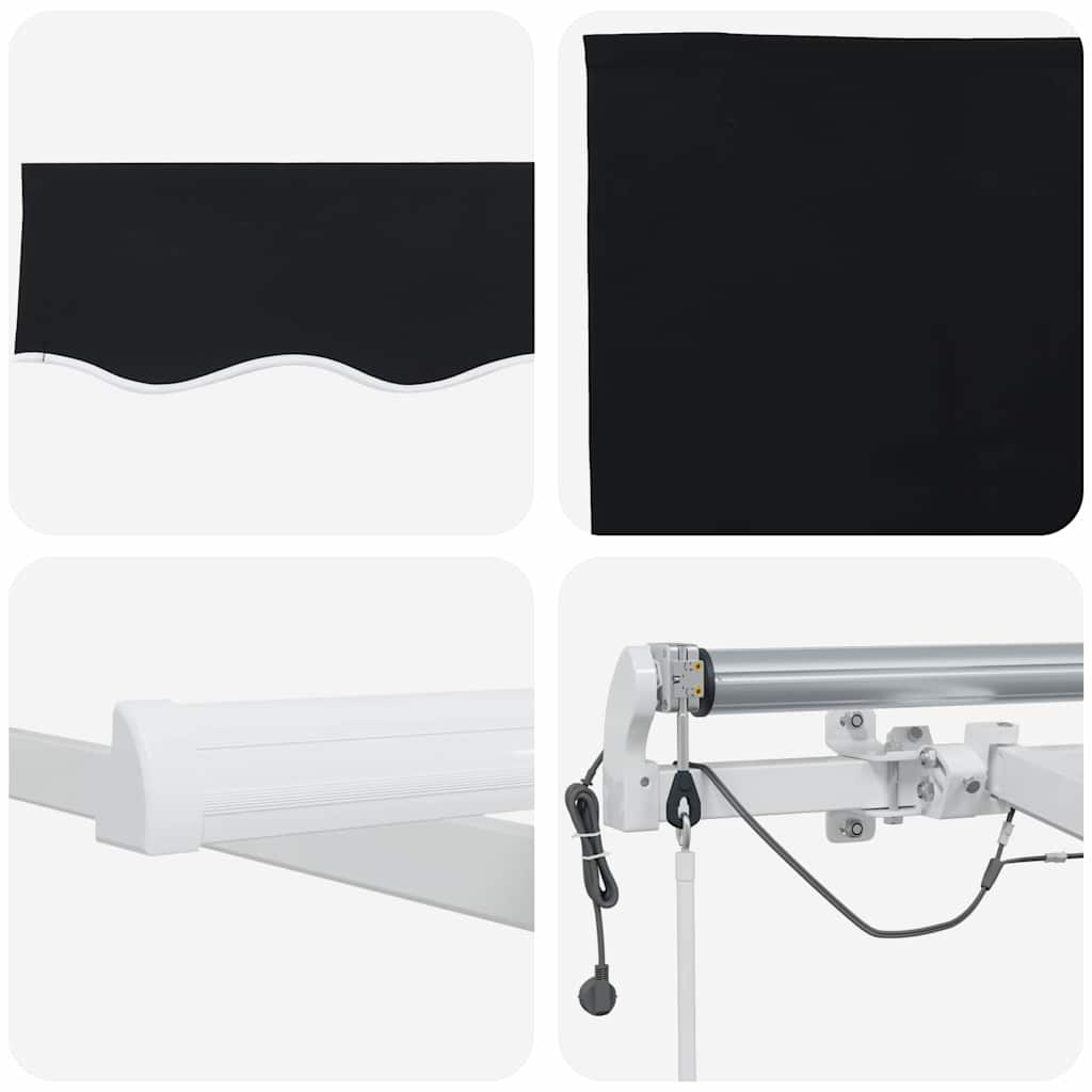 Tenda retrattile Nero 350 x 250 cm Poliestere | homemem39