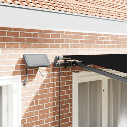 Tenda retrattile Nero 350 x 250 cm Tessuto e Alluminio | homemem39