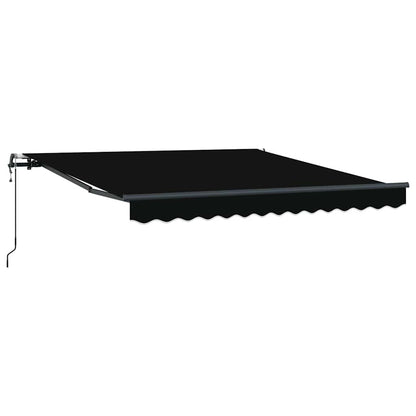 Tenda Retrattile Nero 350 x 250 cm Tessuto e Alluminio