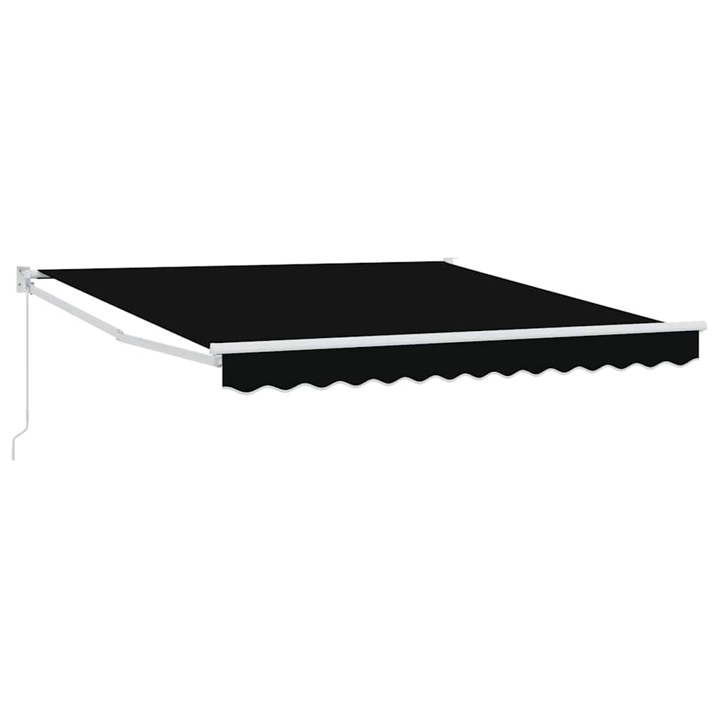 Tenda retrattile Nero 350 x 250 cm 100% Poliestere e Alluminio | homemem39