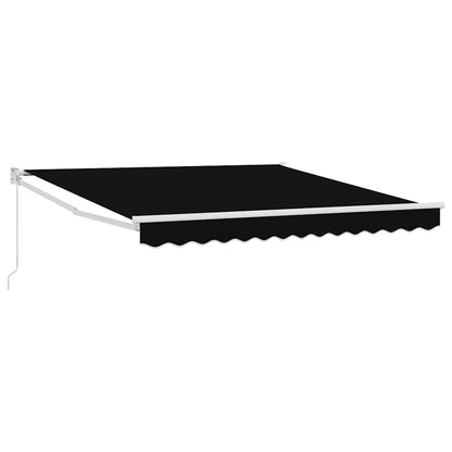 Tenda retrattile Nero 350 x 250 cm 100% Poliestere e Alluminio | homemem39