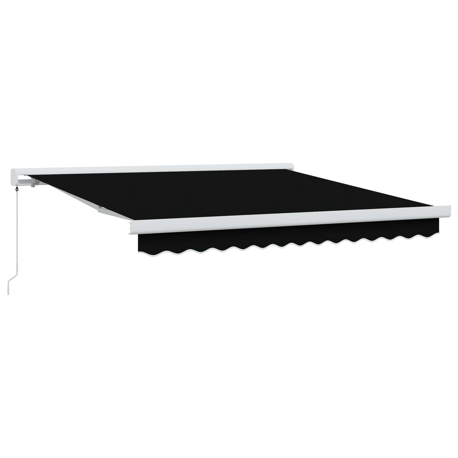 Tenda retrattile Nero 350 x 250 cm Tela e Alluminio | homemem39