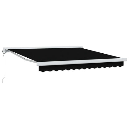 Tenda retrattile Nero 350 x 250 cm Tessuto e Metallo | homemem39