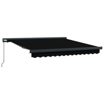 Tenda retrattile Nero 350 x 250 cm Tela e Alluminio | homemem39