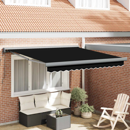Tenda retrattile Nero 350 x 250 x 165 cm Tessuto e Metallo | homemem39