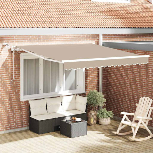 Tenda retrattile Beige 350 x 250 cm Poliestere | homemem39