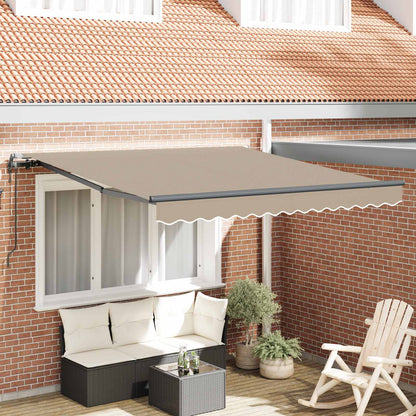 Tenda retrattile Beige 350 x 250 cm Tessuto e Alluminio | homemem39