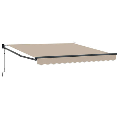 Tenda Retrattile Beige 350 x 250 cm Poliestere e Alluminio