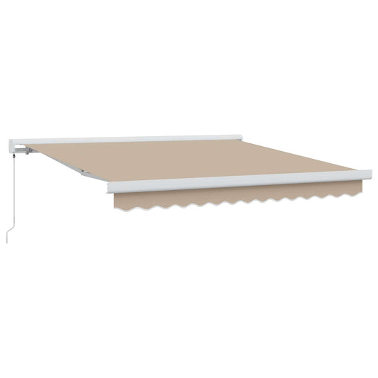 Tenda retrattile Beige 350 x 250 cm Tela e Alluminio | homemem39