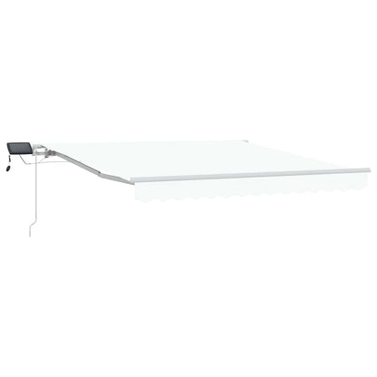 Tenda retrattile Bianco 350 x 250 cm Tessuto e Alluminio | homemem39