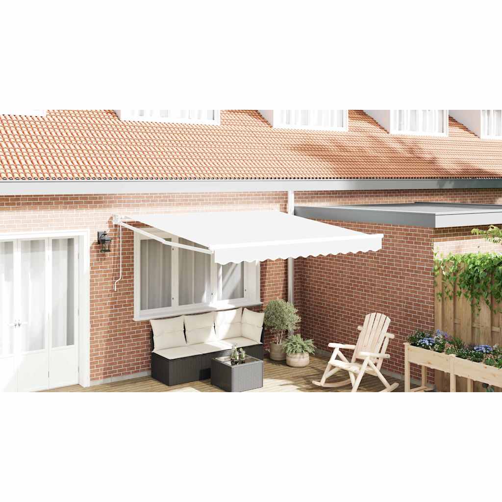 Tenda Retrattile Bianco 350 x 250 cm Tessuto - homemem39