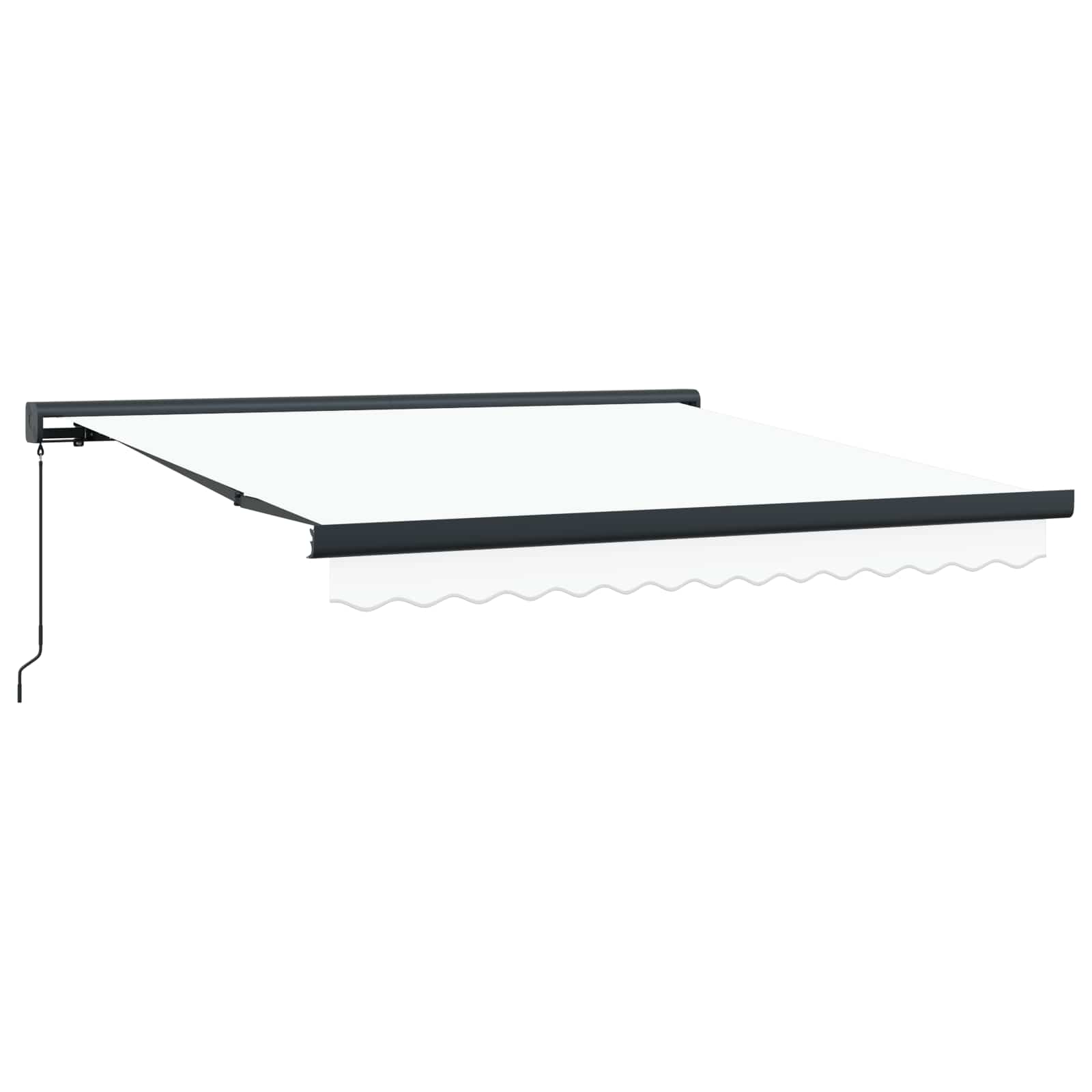 Tenda retrattile Bianco 350 x 250 cm Tela e Alluminio | homemem39
