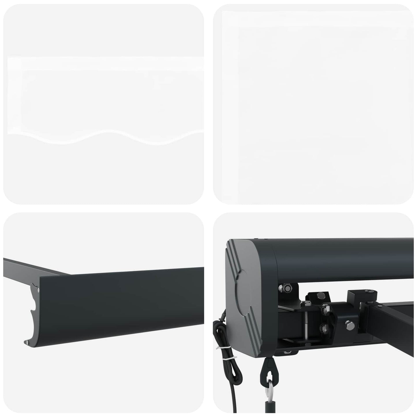 Tenda da Sole Bianco 350 x 250 x 165 cm Poliestere e Alluminio