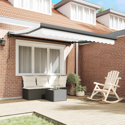 Tenda retrattile Bianco 350 x 250 x 165 cm Tessuto e Metallo | homemem39