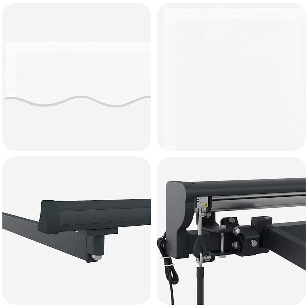 Tenda Retrattile Bianco 350 x 250 cm Poliestere e Metallo