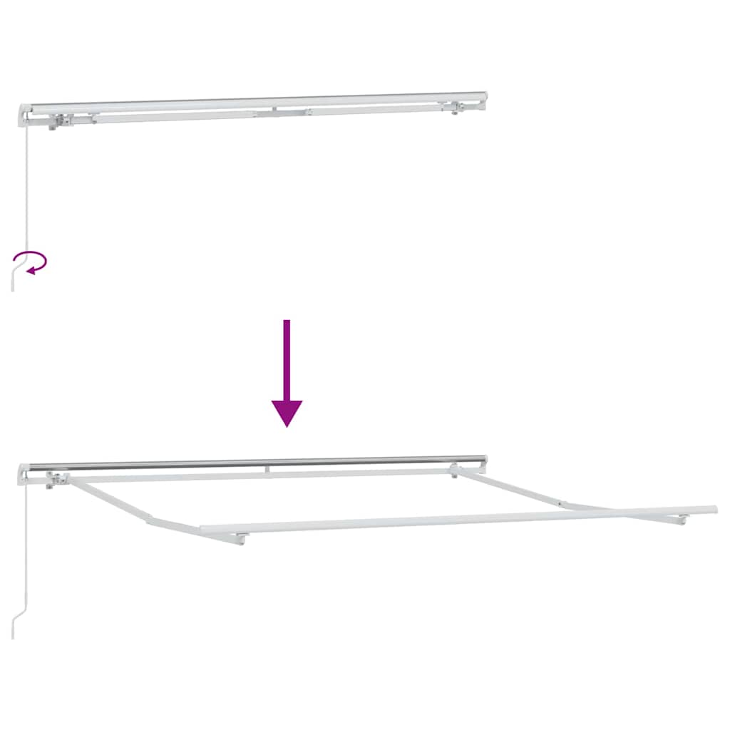 Tenda Retrattile Grigio chiaro 350 x 250 cm Tessuto - homemem39