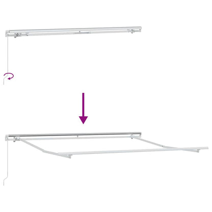 Tenda Retrattile Grigio chiaro 350 x 250 cm Tessuto - homemem39