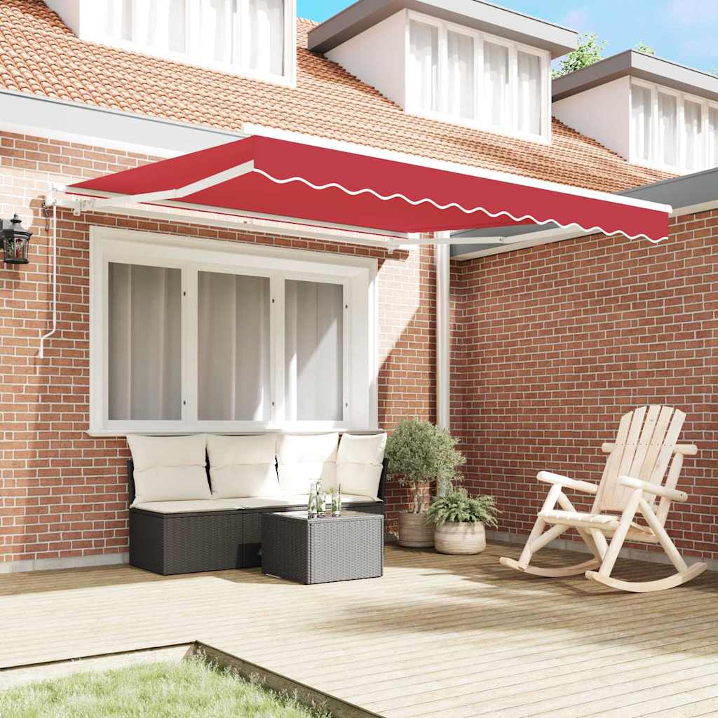 Tenda Retrattile 350 x 250 cm Rosso - homemem39