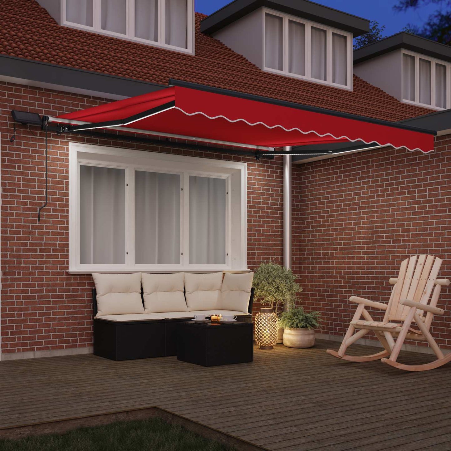 Tenda Retrattile Rosso 350 x 250 cm Tessuto