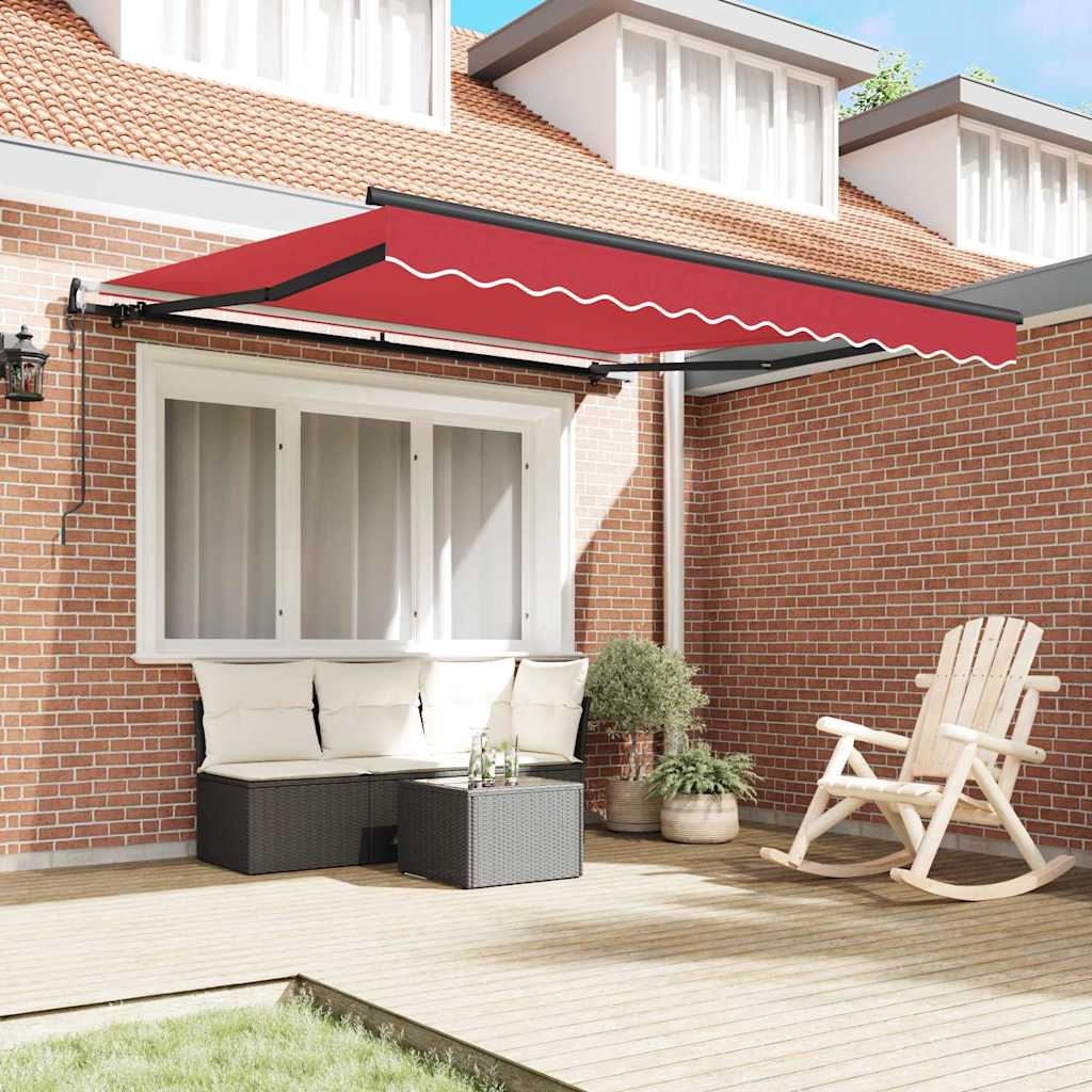 Tenda Retrattile Rosso 350 x 250 cm Tessuto - homemem39