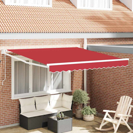Tenda Retrattile Rosso 350 x 250 cm Tessuto - homemem39