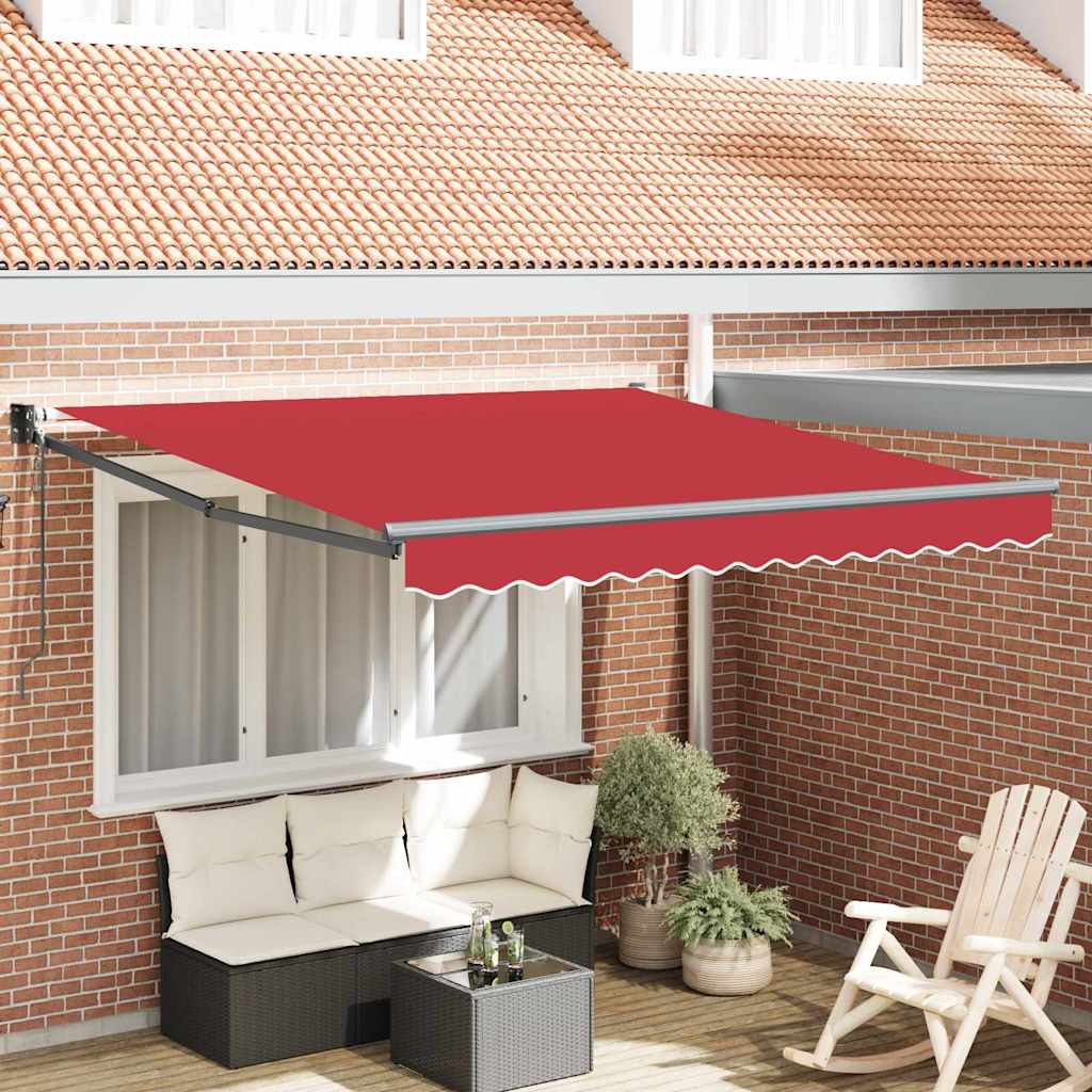 Tenda Retrattile Rosso 350 x 250 cm Tessuto - homemem39