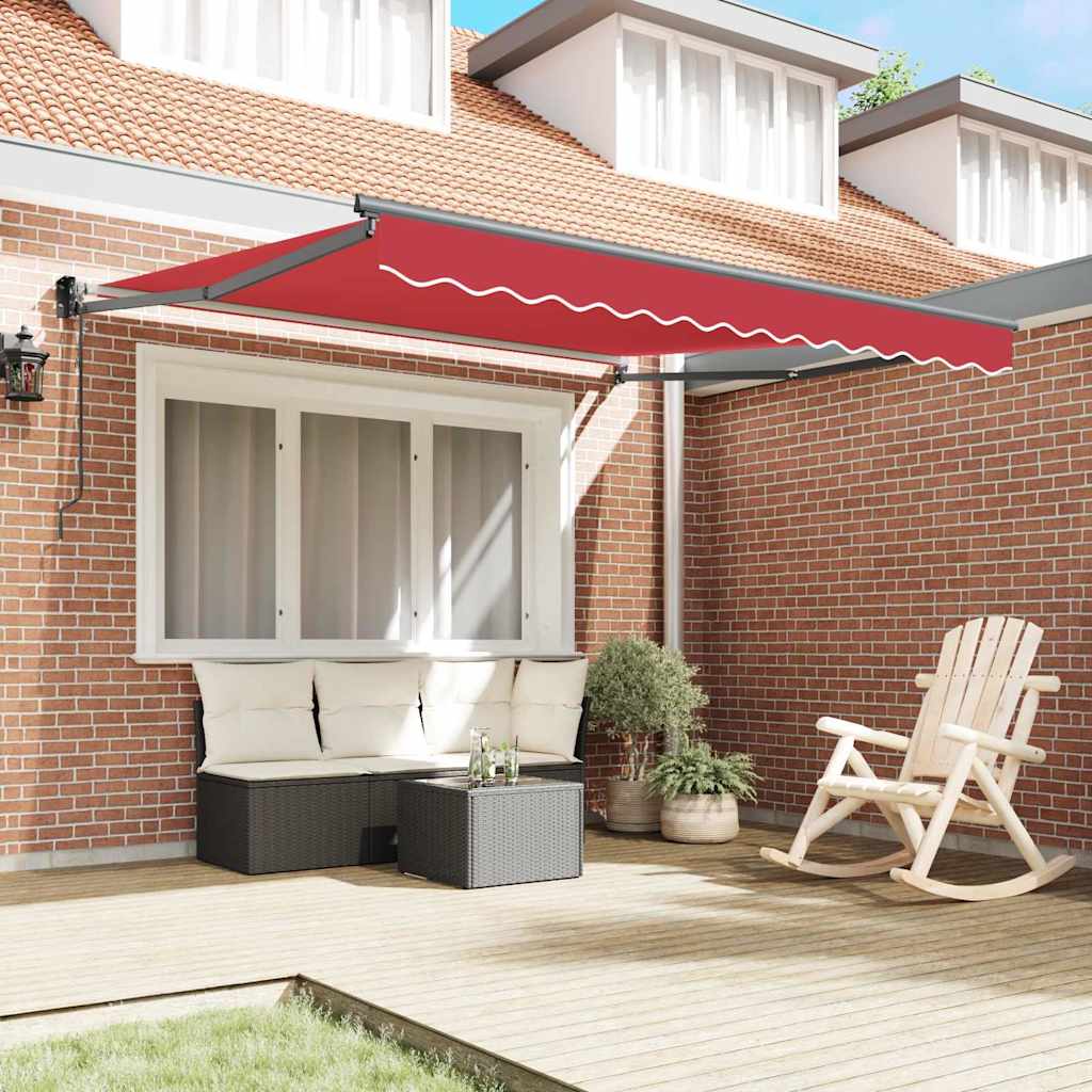 Tenda Retrattile Rosso 350 x 250 cm Tessuto - homemem39