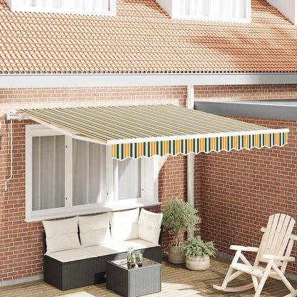 Tenda retrattile Verde e giallo 350 x 250 cm | homemem39