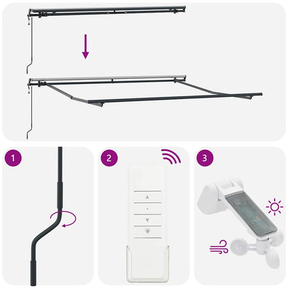 Tenda Retrattile Verde e giallo 350 x 250 cm