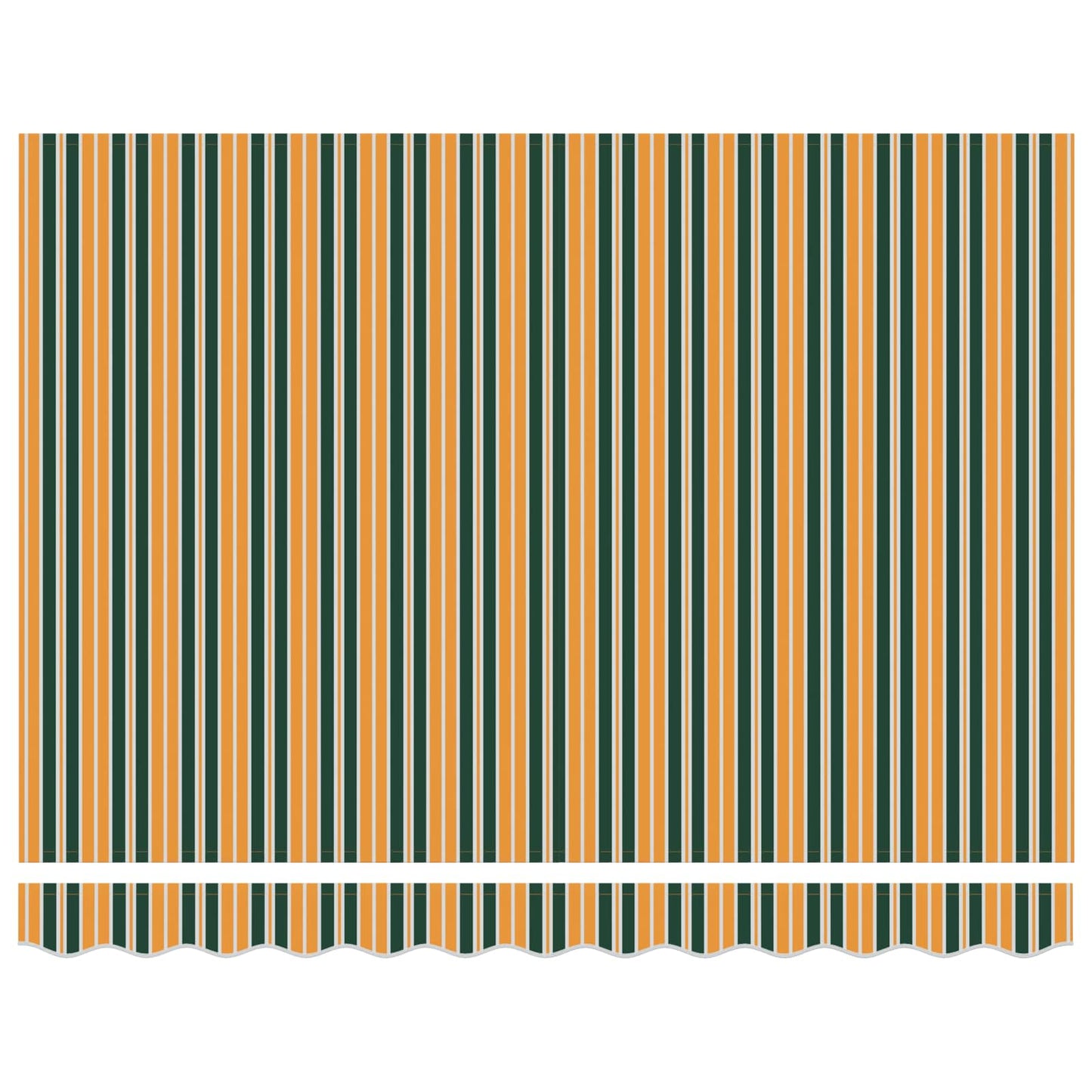 Tenda Retrattile Verde e Giallo 350 x 250 cm Tessuto e Metallo