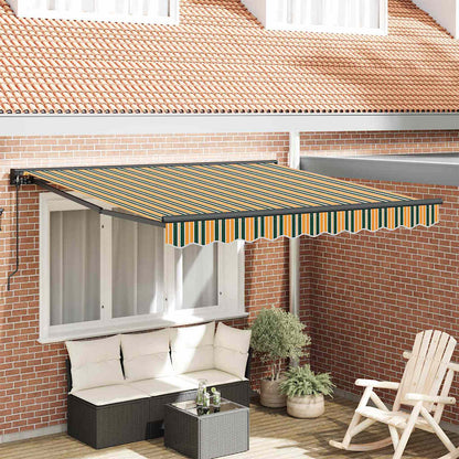 Tenda Retrattile Verde e Giallo 350 x 250 cm