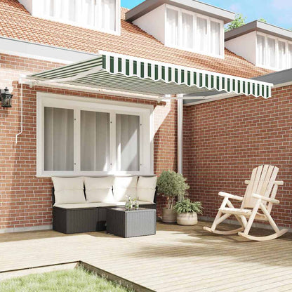 Tenda retrattile Verde e Bianco 350 x 250 cm | homemem39