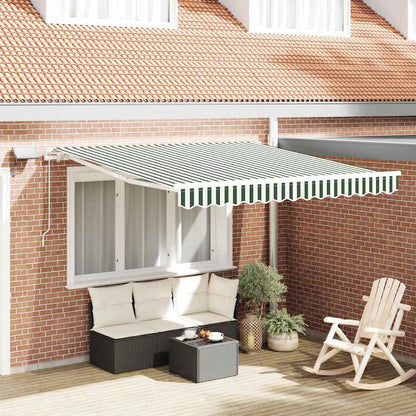 Tenda retrattile Verde e Bianco 350 x 250 cm | homemem39