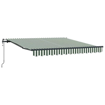 Tenda Retrattile Verde e Bianco 350 x 250 cm | homemem39