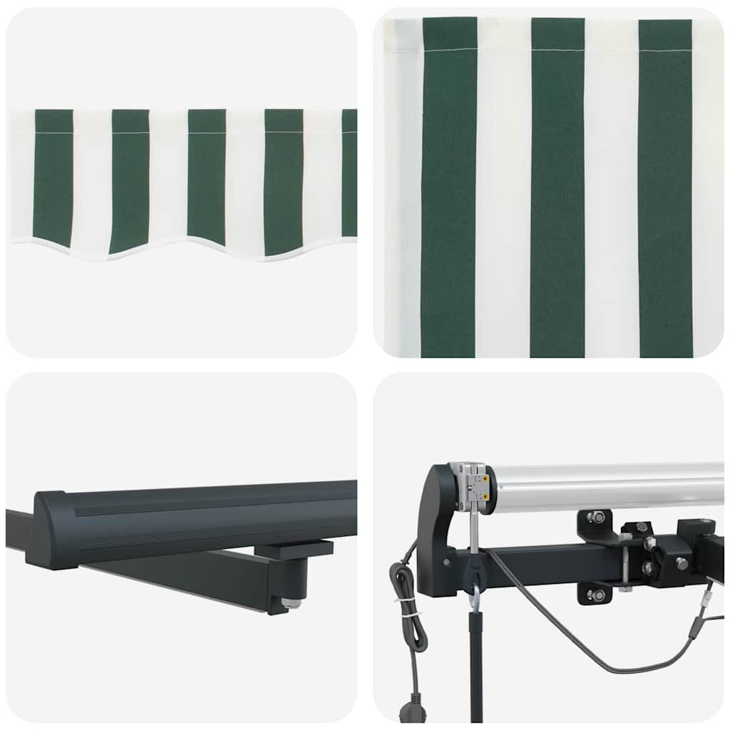 Tessuto per Tenda con Verde e Bianco 350 x 250 cm Poliestere | homemem39