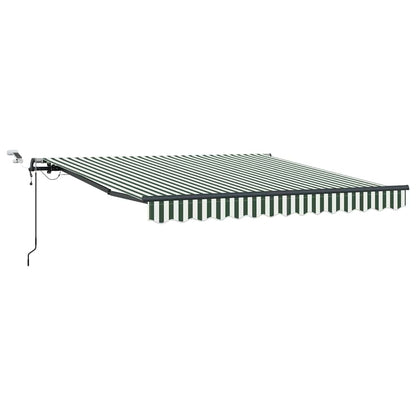 Tessuto per Tenda Verde e Bianco 350 x 250 cm Poliestere
