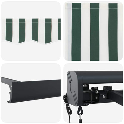Tenda da Sole Verde e Bianco 350 x 250 x 165 cm | homemem39