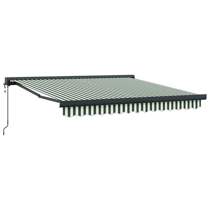 Tenda retrattile Verde e Bianco 350 x 250 x 165 cm