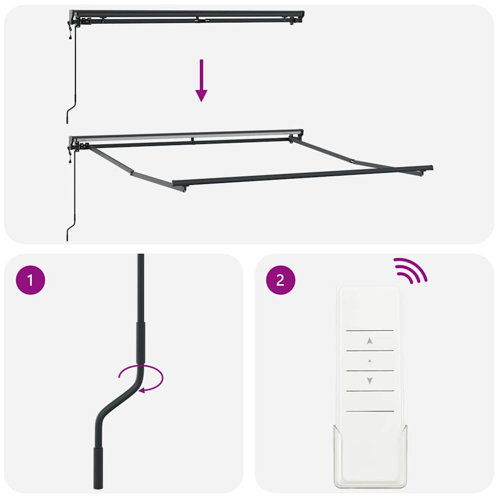 Struttura della tenda Verde e Bianco 350 x 250 cm | homemem39