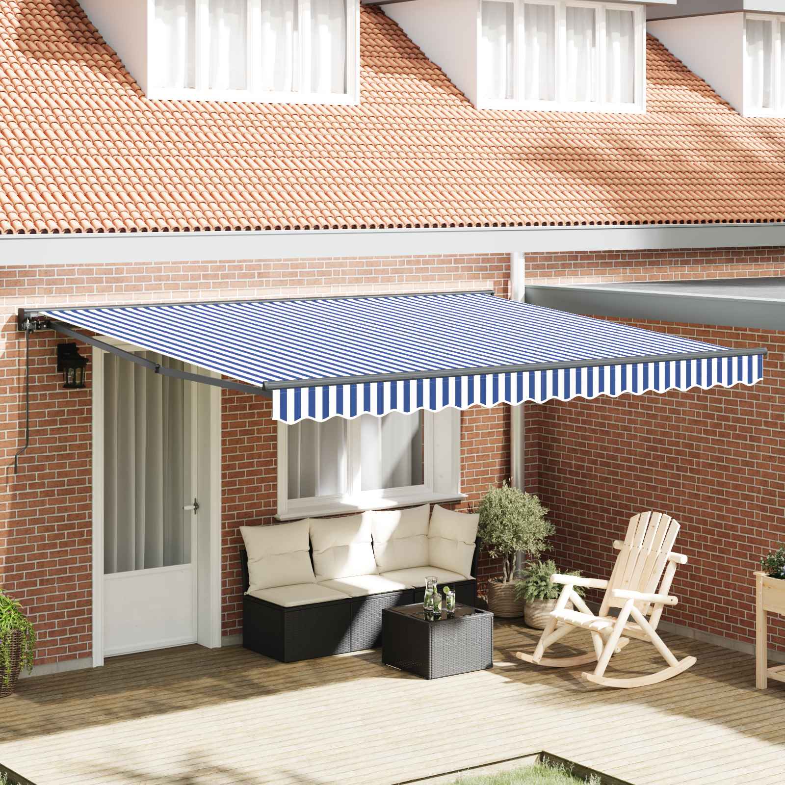 Struttura della tenda Blu e Bianco 400 × 300 cm | homemem39