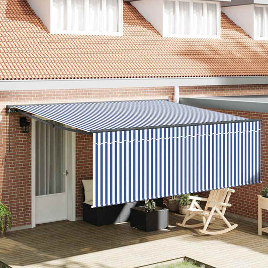Tenda Retrattile Blu e antracite 400 × 300 cm - homemem39