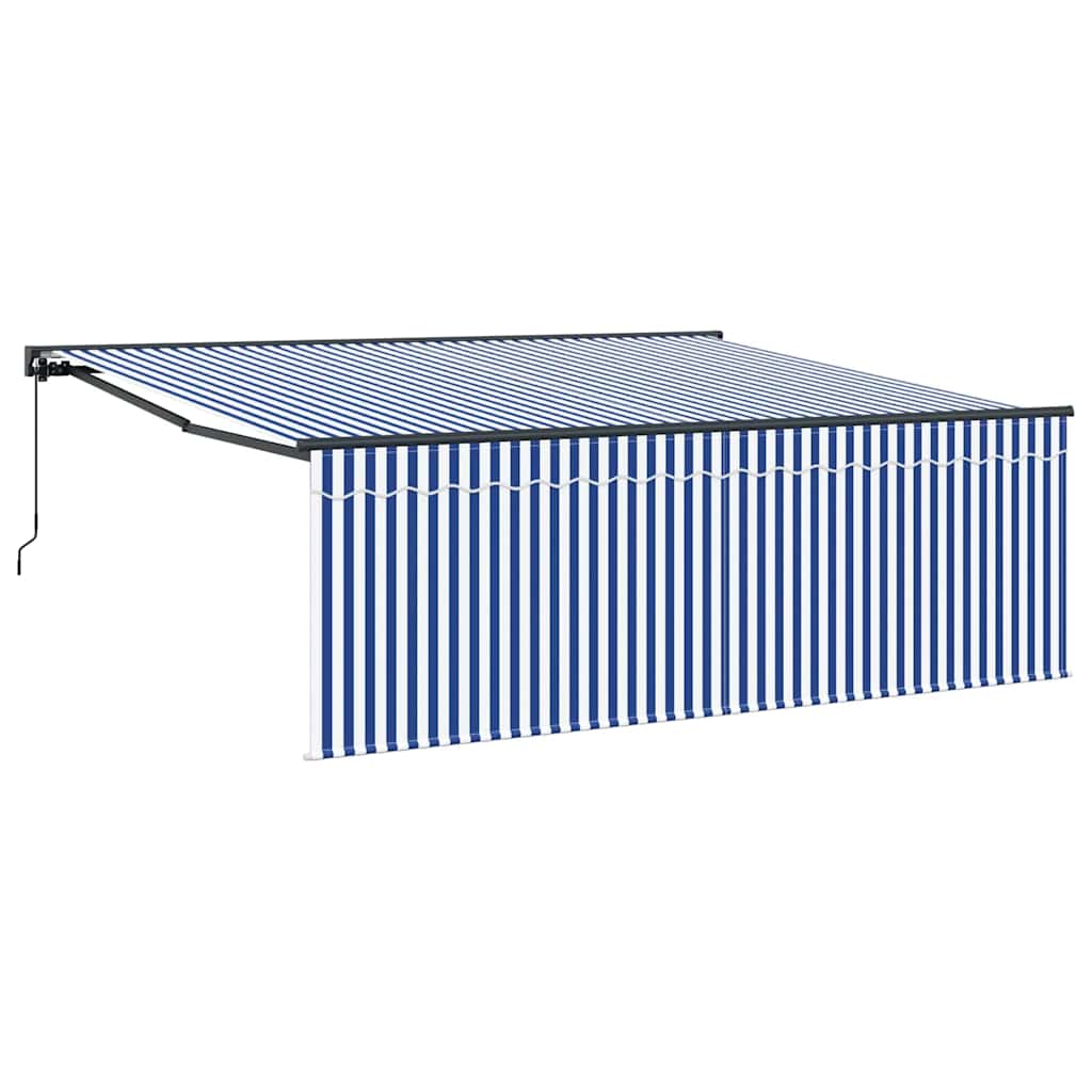 Tenda Retrattile Blu e Bianco 400 × 300 cm | homemem39