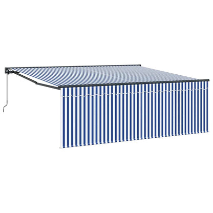 Tenda Retrattile Blu e Bianco 400 × 300 cm | homemem39