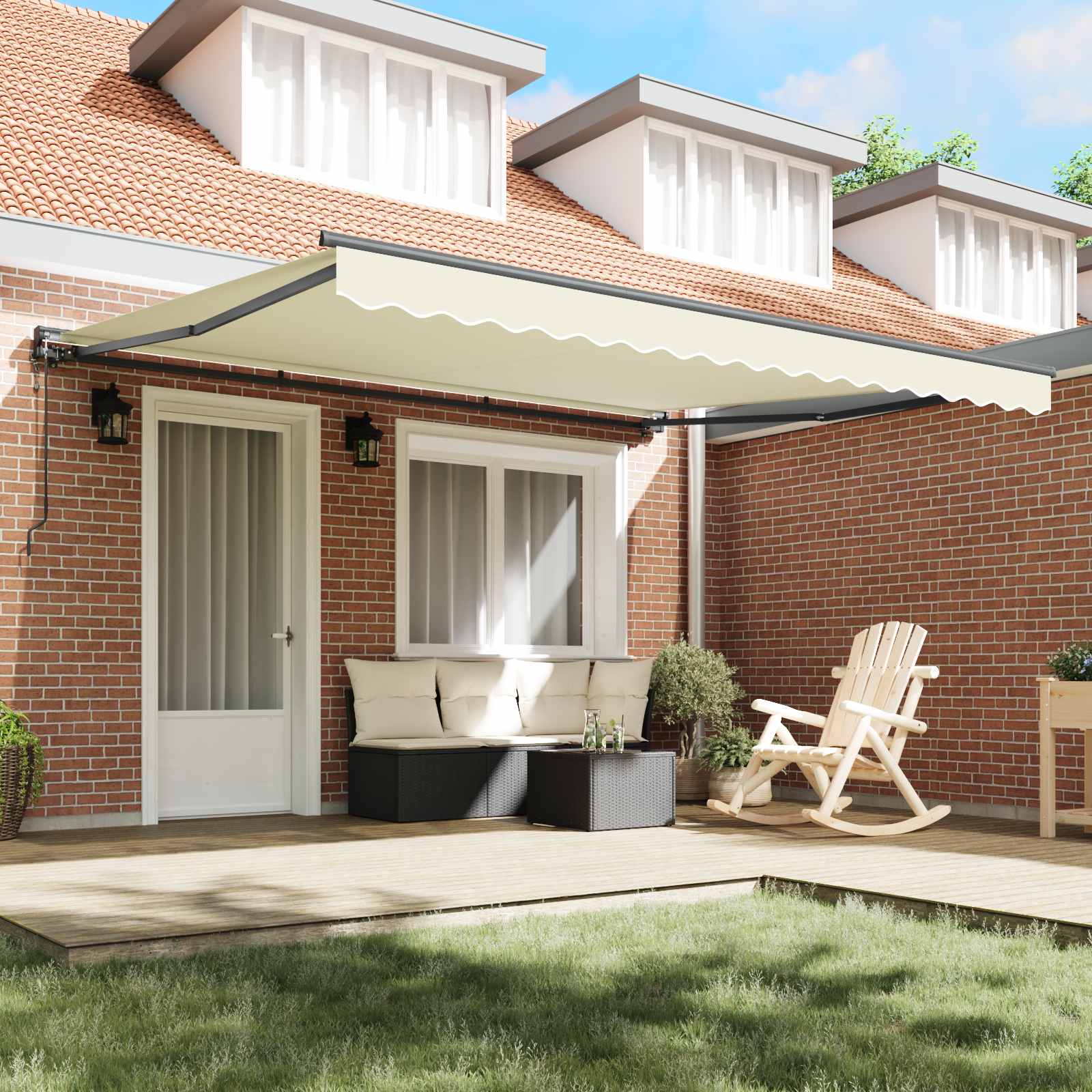 Struttura della tenda Crema 400 × 300 cm | homemem39