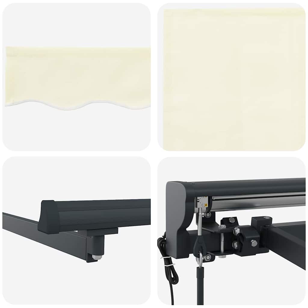 Tenda Retrattile Crema 400 × 300 cm Tessuto - homemem39