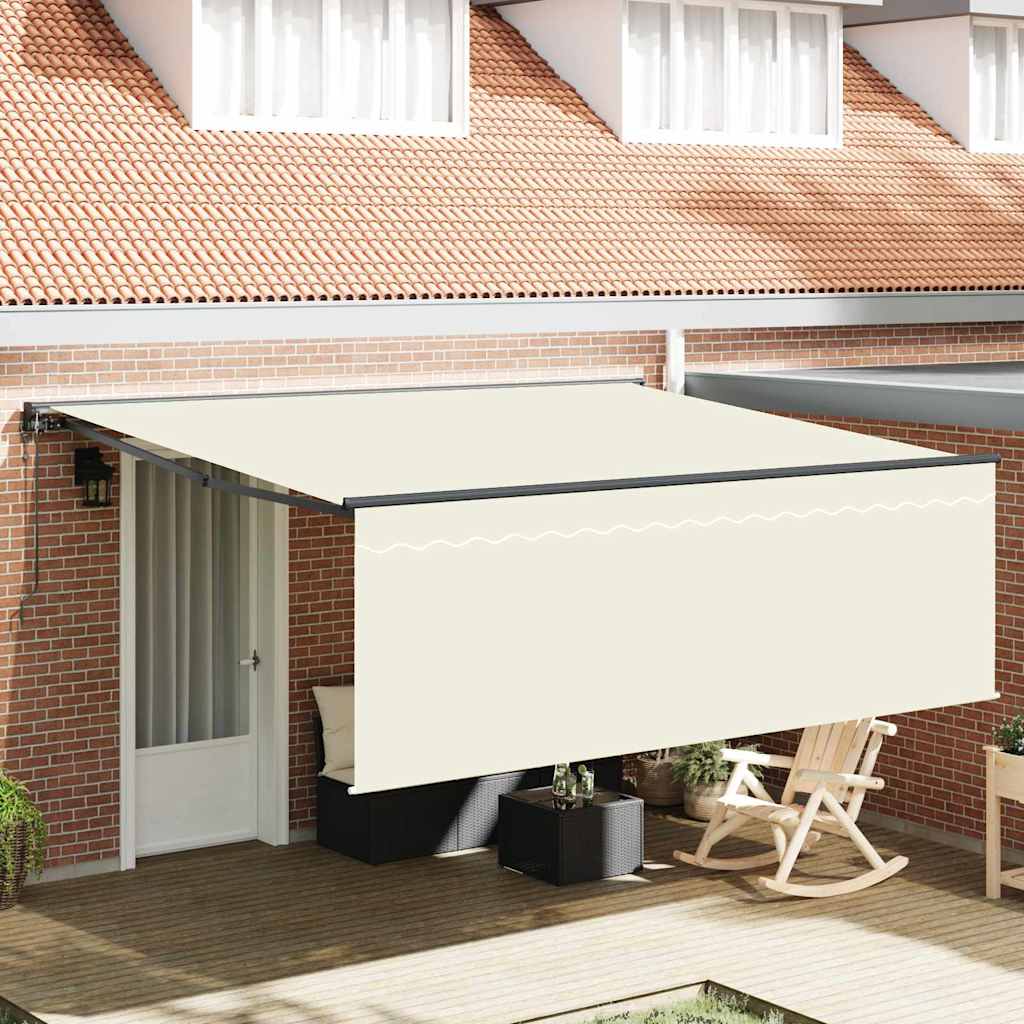 Tenda Retrattile Crema 400 × 300 cm Tessuto - homemem39
