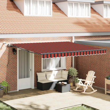 Tessuto per Tenda arancione e marrone 400 × 300 cm Poliestere
