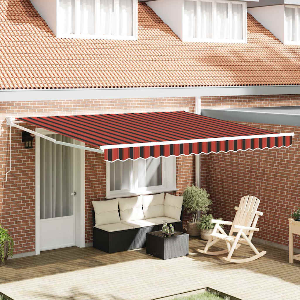 Tenda Retrattile Arancione e Marrone 400 × 300 cm