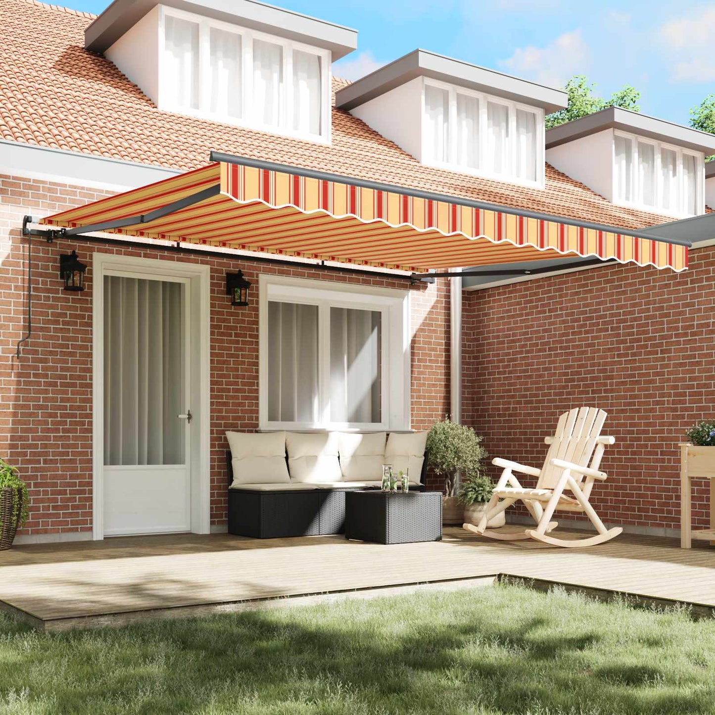Tenda retrattile Giallo e Arancione 400 × 300 cm | homemem39